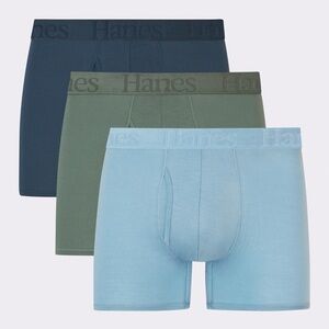 Hanes Originals Ultimate Men's SuperSoft Trunk Boxer Brief Underwear 4Pck NEW